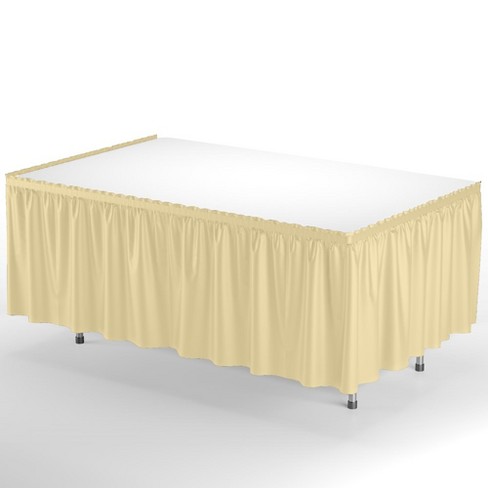 Crown Display 6 Pack Disposable Plastic Tableskirts - 29" X 14 Ft Light ...