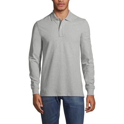 Lands' End Men's Comfort First Long Sleeve Solid Mesh Polo