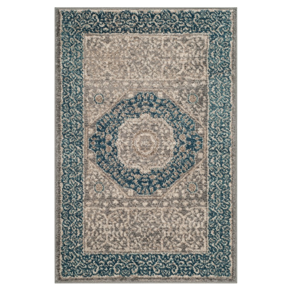 Medium Off-White Medallion Loomed Accent Rug 2'x3' - Safavieh