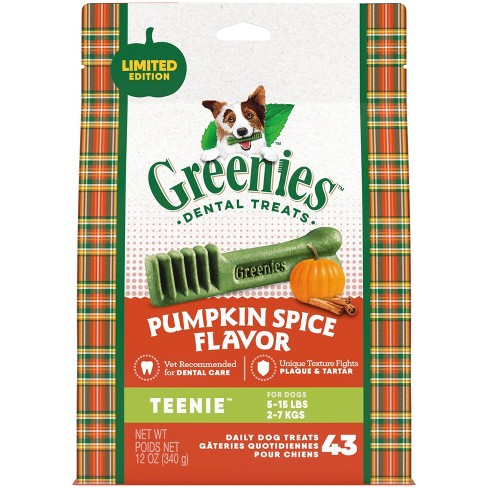 Halloween Greenies Pumpkin Spice Dental Chewy Dog Treats 43ct 12oz Target