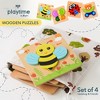 Magifire Wooden Puzzles, Set of 4 Montessori Toys for 1 Year Old, Toys for Toddlers 1-3, Baby Puzzles as Wood Toys - 2 of 4