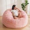 MAXYOYO Gaint Bean Bag Chair for Adults, Lazy Sofa with Foam Filling for Living Room, Washable Cover, Pink - 3 of 4