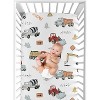 Sweet Jojo Designs Boy Baby Fitted Crib Sheet Construction Truck Collection Red and Blue - 4 of 4