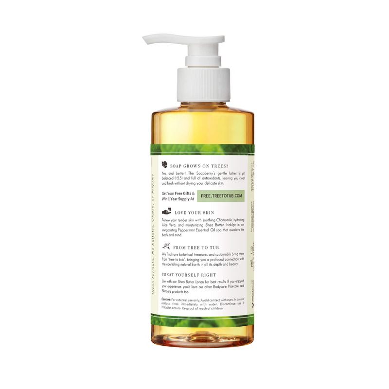 Tree To Tub Peppermint Body Wash for Sensitive Skin - pH Balanced Body Wash, Hydrating Sulfate Free Body Soap for Women & Men w/ Organic Shea Butter, 4 of 12