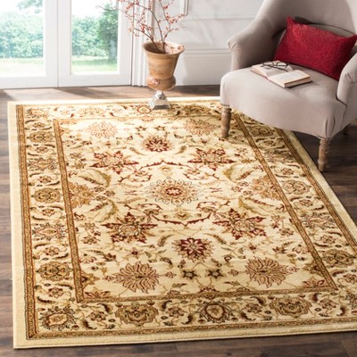 Lyndhurst Ivory Rectangular Hand-Knotted Synthetic Area Rug
