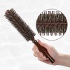 Unique Bargains Nylon Bristle Round Curling Hair Ruled Comb Brown 1 Pc - 4 of 4