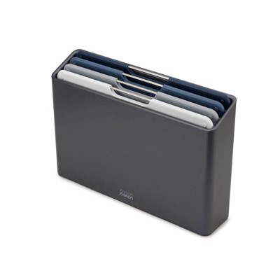 Graphite Plastic 4-Piece Rectangular Chopping Board Set