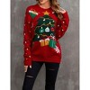 Women's Christmas Sweater Holiday Knit Pullover Long Sleeve Crewneck Christmas Party Top - 3 of 4