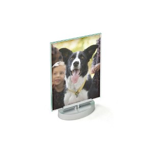 Azar Displays Two-Sided Revolving Acrylic Sign Holder Frame 5"W X 7"H - 1 of 4