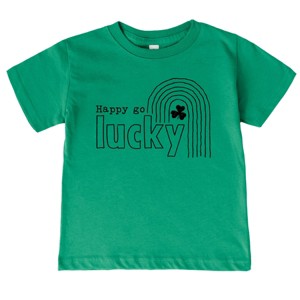 The Juniper Shop Happy Go Lucky Shamrock Toddler Short Sleeve Tee - 1 of 4