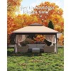 Pop Up Gazebo 12x12£¬Canopy Tent with Mosquito Netting, One Push Setup for Backyard Patio Garden with 4 Sand Bags- Khaki - 3 of 4