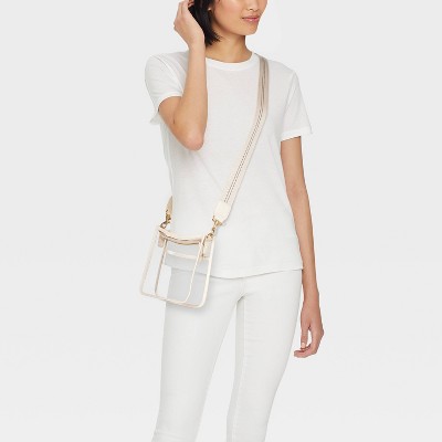 Сумки Universal Thread Everyday Crossbody Bag - Universal Thread™ Stucco Clear: TPU Shell, Detachable Strap, 57.25" Max Length — фото 2