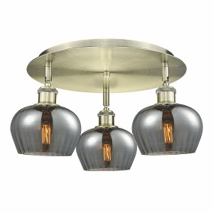 Fenton - 3 Light Flush Mount In Art Deco Style-8 Inches Tall and 18.25 Inches Wide - 1 of 1