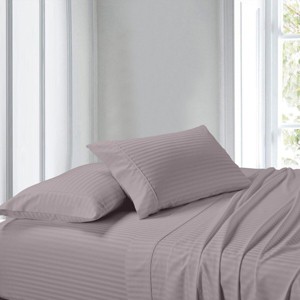 Egyptian Linens 100% Cotton Sheet Set - Striped 300 Thread Count - 1 of 4