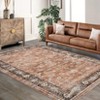Area Rug Indoor Vintage Living Room Carpet Washable Distressed Rug Floral Bedroom Rug Retro Accent Throw Rug Office Dining Room Nursery - 3 of 4