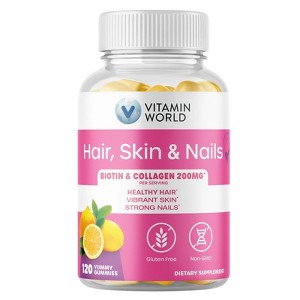 Vitamin World - Hair, Skin & Nail Gummies with Biotin & Collagen - 1 of 2