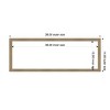 Amanti Art 14"x38" Woodgrain Stripe Mocha Framed Magnetic Dry Erase Board - 4 of 4