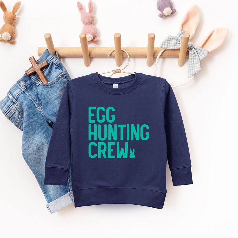 The Juniper Shop Egg Hunting Crew Bunny Toddler Graphic Sweatshirt, 2 of 3