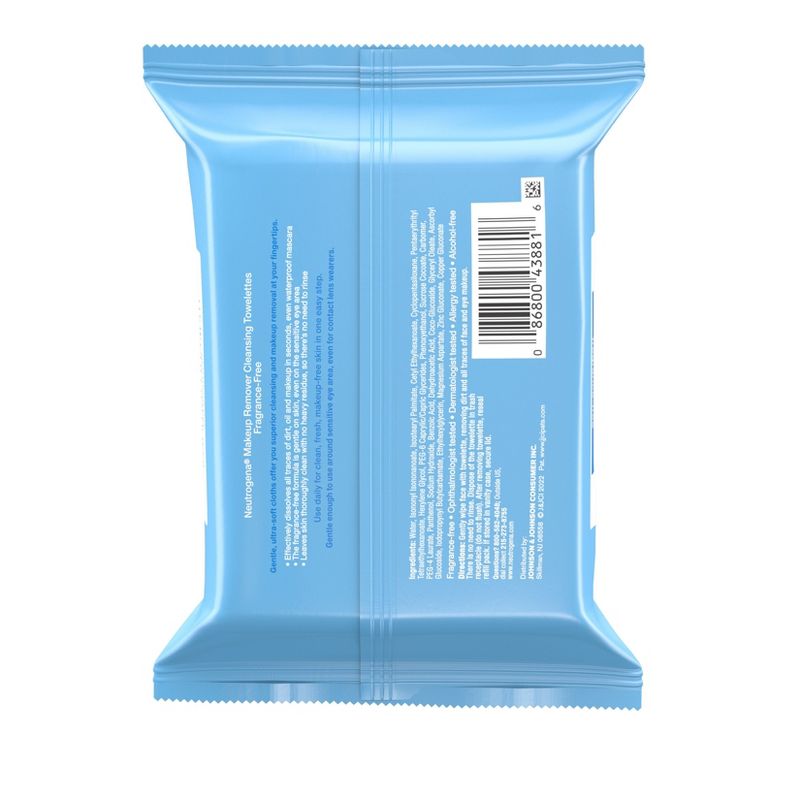 Neutrogena Makeup Remover Cleansing Towelettes, Fragrance Free - 21 ct, 3 of 8