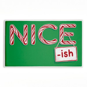 Stupell Industries Vintage Nice-Ish Humor Printed Plush Bath Mat And Bath Rug, Design By Jedco Brands Inc., 18"X30" - 1 of 4