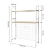 YIYIBYUS Bookcase 2-Tier Multipurpose Countertop Display Shelf Adjustable Wood Rack Organizer - White - 3 of 4