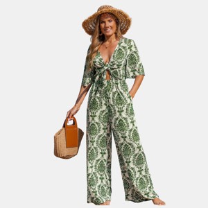 Women's Breezy Beach Botanical Jumpsuit - Cupshe - 1 of 4