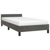vidaXL Bed Frame with Headboard Dark Gray 39.4 in.x79.9 in. Twin XL Velvet - 3 of 4