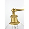 Elegant Lighting Wesson 1 light Brass and Clear plug in wall sconce - image 4 of 4