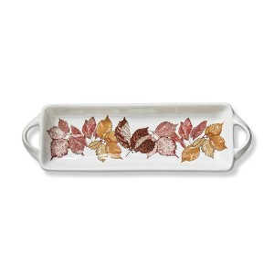 TAG Bramble Multicolor Ceramic Dessert Platter 15 x 4.5 x 2 Inches Dishwasher Safe Perfect for Fall Harvest Serving - 1 of 2