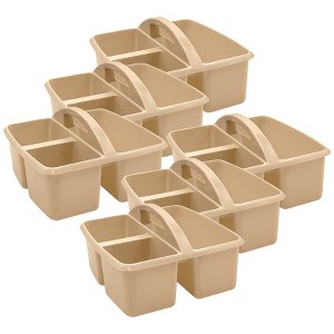 Teacher Created Resources® Plastic Storage Caddy, Light Brown, Pack of 6 - 1 of 4