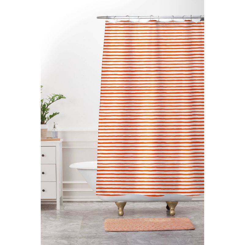 Ninola Design Marker Striped Shower Curtain Red - Deny Designs, 4 of 5