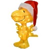 ProductWorks Peanuts Charlie Brown & Singing Snoopy + Woodstock Santa Hat Decor - 3 of 4