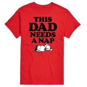 Men's - Peanuts - This Dad Needs a Nap Father's Day Gift Short Sleeve Graphic T-Shirt - 1 of 4