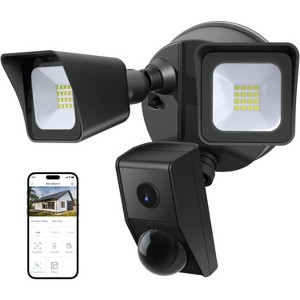 R.W.FLAME Floodlight Camera,  2300LM LED, 2K HD, 2-Way Audio, IP65, 110dB Siren, Night Vision, Cloud & Local Storage - 1 of 4