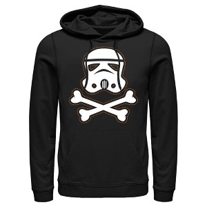 Men's Star Wars Halloween Stormtrooper Crossbones Pull Over Hoodie - 1 of 4
