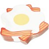 Blue Panda 48 Pack Fried Eggs and Bacon Disposable Paper Plates for Breakfast Party, Brunch 9 In - 4 of 4