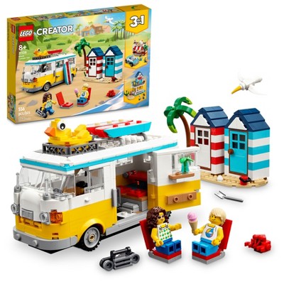 LEGO Creator 3 in 1 Beach Camper Van Toy Summer Set 31138