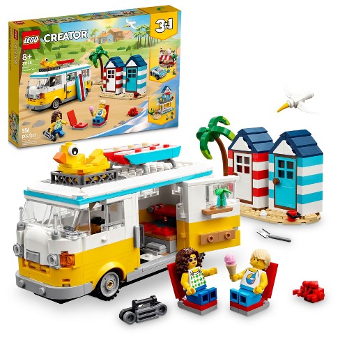 Lego Creator 3 In 1 Beach Camper Van Toy Summer 31138 Target