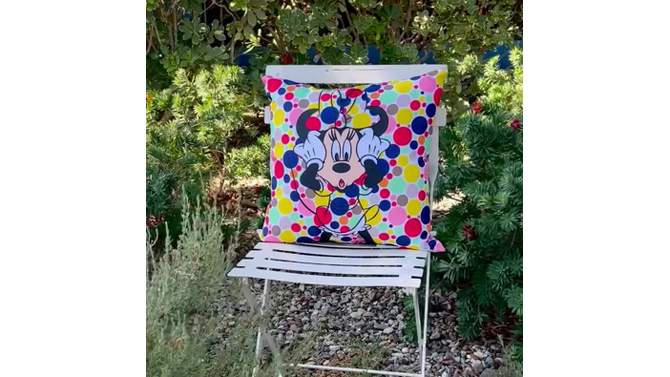 Disney 18&#34; x 18&#34; Minnie Mouse Canvas Outdoor Throw Pillow, 2 of 6, play video