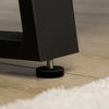 VYNXARIA Rustic Wood Effect Concrete Garden Bench with Metal Legs - Versatile Indoor & Outdoor Seating - 3 of 4