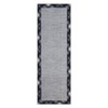 Modern Checkered Bordered Area Rug Machine Washable Rug Low Pile Throw Carpet Non Slip Non Shedding Floor Cover - 2 of 4