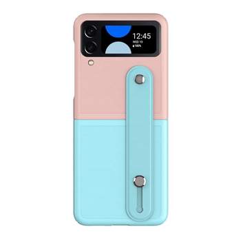 SaharaCase FingerGrip Series Case with Strap for Samsung Galaxy Z Flip4 Pink/Ice Blue (CP00298)