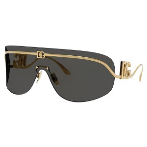 Dolce & Gabbana DG 2320 02/87 Womens Shield Sunglasses Gold 40mm - 1 of 3