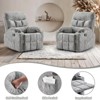Infurnic Accent Chairs Small Recliner Chair for Home Living Room, Bedroom, Indoor Accent Chairs for Adults, Gray,33.5"*28.9"*40.9" - 3 of 4