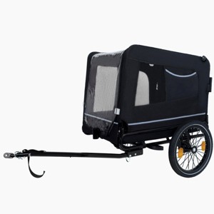 SEVOBAL Pet Strollers Extra Large 2-in-1 Bike Trailer Push Cart for Pets Detachable Bike Hitch Push Handle Included, Black, 54.53"*30.31"*35.04" - 1 of 4
