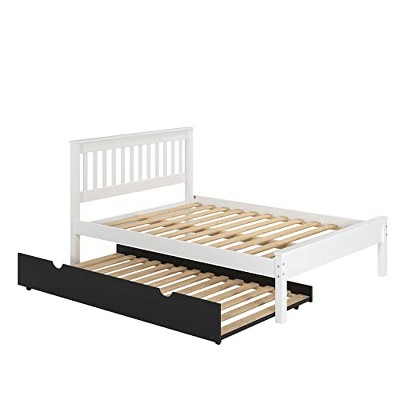 Donco Kids Full Contempo Bed in White w/Twin Trundle Bed in Black