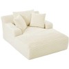 AENKYO Oversized Corduroy Sleeper Sofa Bed & Cloud Lounge Chair,2 Pillows | Boneless Upholstered Chaise for Living Room - 4 of 4