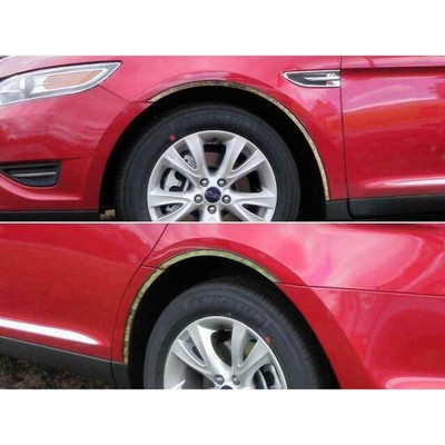QAA is Compatible with 2010-2019 Ford Taurus 6 Piece Stainless Wheel Well Accent Trim, Full Length WQ50491