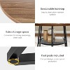 39 Inch Round Dining Table for 4, Farmhouse Kitchen Table with Storage & Star-Pattern Hex Iron Base for Dining Room, Apartments - 2 of 4