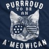 Mens Purroud To Be An Ameowican T Shirt Funny 4th Of July Cat Tee For Guys - Crazy Dog Men's T Shirt - 2 of 4